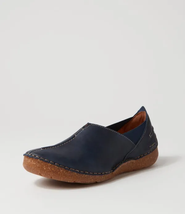 Women JOSEF SEIBEL Fergey 69 Ocean Leather Flat Shoes