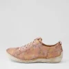 Women JOSEF SEIBEL Fergey 56 Pink Multi Leather Lace Up Flats