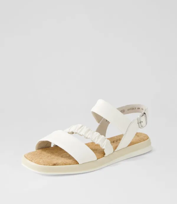 Women GABOR Fico Latte Leather Sandals