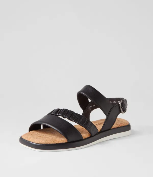 Women GABOR Fico Schwarz Leather Sandals