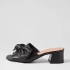 Women DJANGO & JULIETTE Finchy Black Heel Leather Mules
