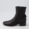 Women DJANGO & JULIETTE Firat Black Leather Ankle Boots