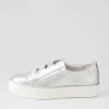 Women DJANGO & JULIETTE Fletary Silver Leather Sneakers
