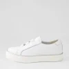 Women DJANGO & JULIETTE Fletary White Leather Sneakers