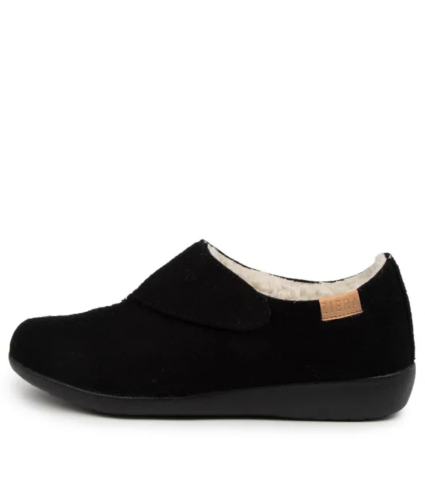 Women ZIERA Fliss Xw Black Fabric