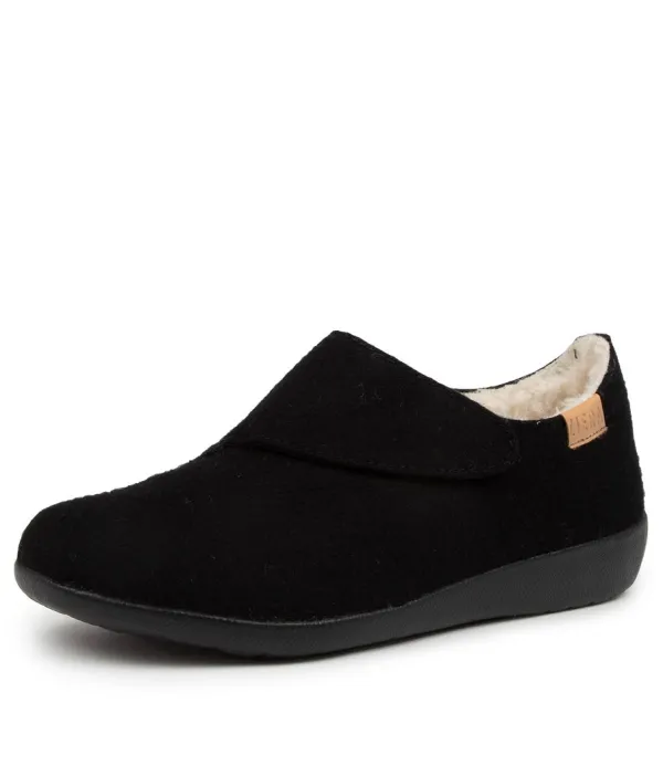 Women ZIERA Fliss Xw Black Fabric