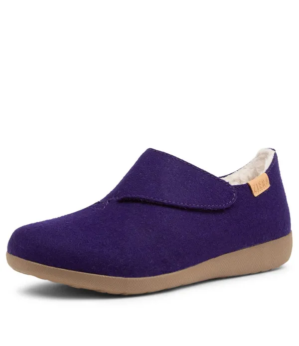 Women ZIERA Fliss Xw Dk Purple Fabric