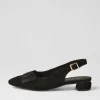 Women DJANGO & JULIETTE Floriest Black Suede Flat Shoes