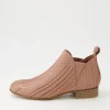 Women DJANGO & JULIETTE Foe Blush Metallic Cut Leather Chelsea Boots