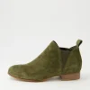 Women DJANGO & JULIETTE Foe Olive Suede Chelsea Boots