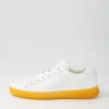 Women ARA Frisco White Orange Leather Sneakers