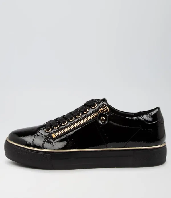 Women DJANGO & JULIETTE Froggy Black Patent Lea