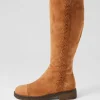 Women DJANGO & JULIETTE Gadnir Tan Leather Suede Knee High Boots