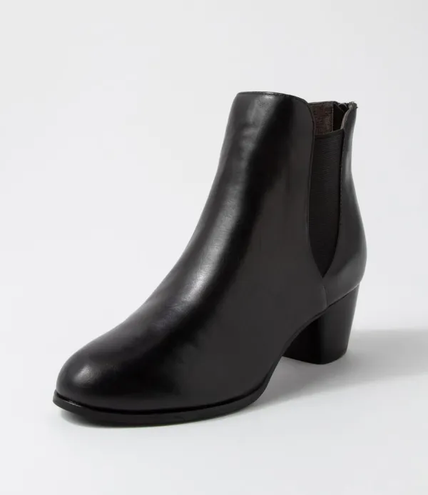 Women ZIERA Gadore W Black Leather Chelsea Boots