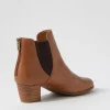 Women ZIERA Gadore W Tan Leather Chelsea Boots