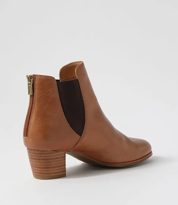 Women ZIERA Gadore W Tan Leather Chelsea Boots