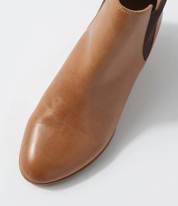 Women ZIERA Gadore W Tan Leather Chelsea Boots