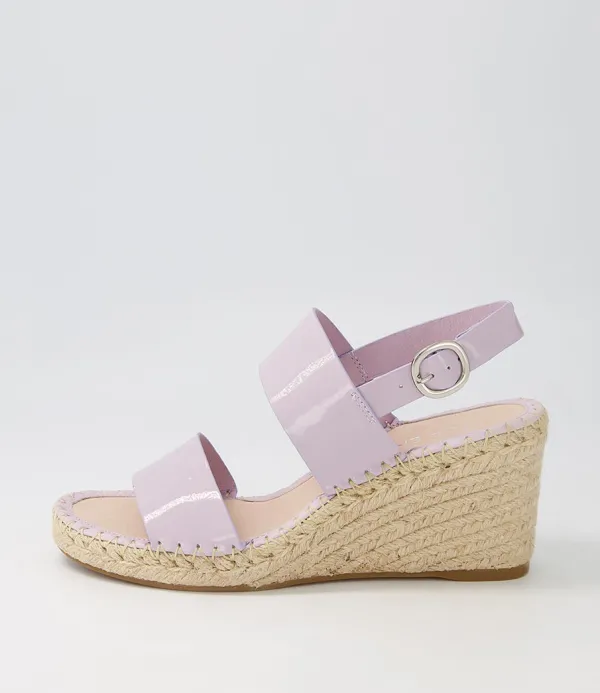 Women TOP END Gaga Lilac Patent Leather Espadrilles