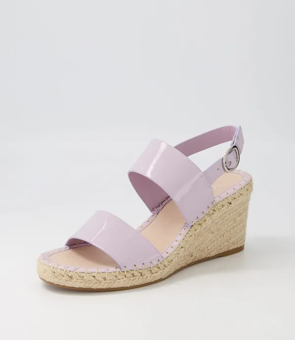 Women TOP END Gaga Lilac Patent Leather Espadrilles