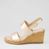 Women TOP END Gaga Rose Gold Rope Leather Sandals