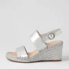Women TOP END Gaga Silver Rope Leather Sandals