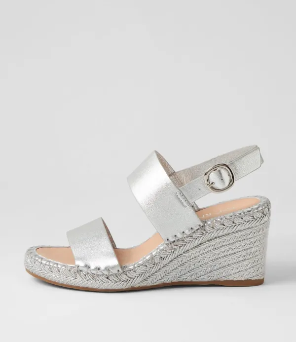 Women TOP END Gaga Silver Rope Leather Sandals