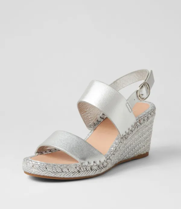 Women TOP END Gaga Silver Rope Leather Sandals
