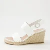 Women TOP END Gaga White Patent Leather Espadrilles