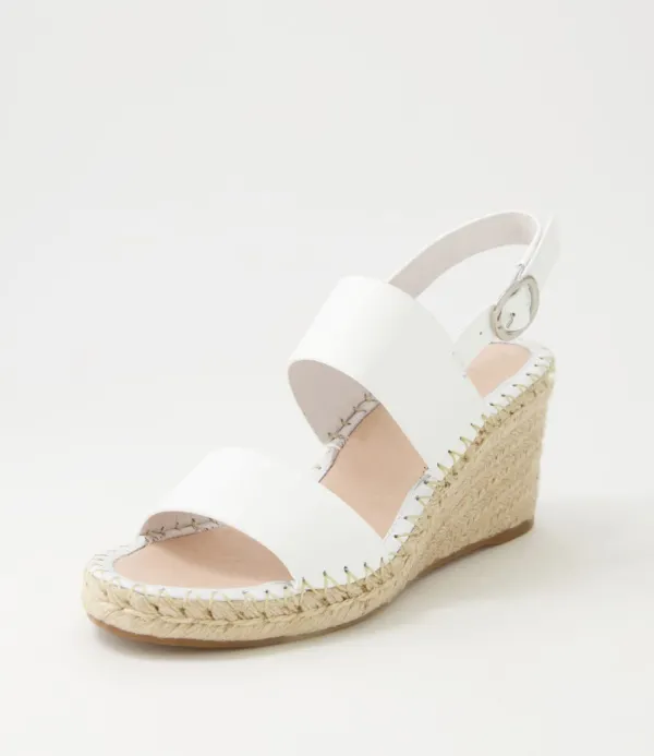 Women TOP END Gaga White Patent Leather Espadrilles