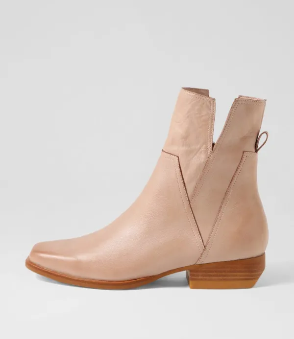 Women TOP END Gaines Cafe Leather Ankle Boots