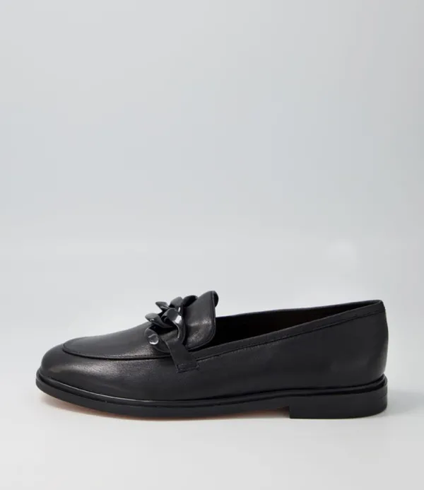 Women MOLLINI Gapril Black Leather Loafers