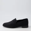 Women DJANGO & JULIETTE Gebeze Black Stripe Leather Loafers