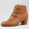 Women ZIERA George W Tan Leather Lace Up Boots