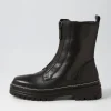 Women GABOR Gesine Schwarz Leather Ankle Boots