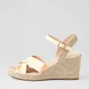 Women TOP END Ghosta Orange Yellow Splash Leather Espadrilles