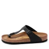 Women BIRKENSTOCK Gizeh Black Birkoflor