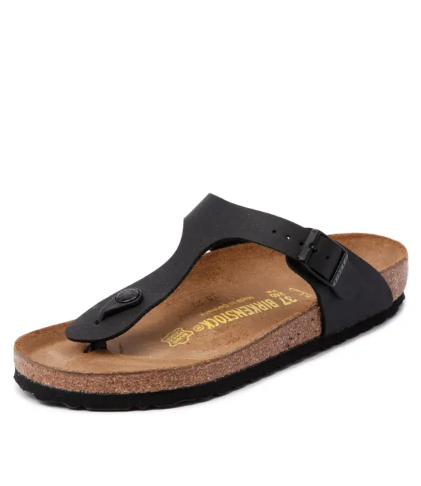 Women BIRKENSTOCK Gizeh Black Birkoflor