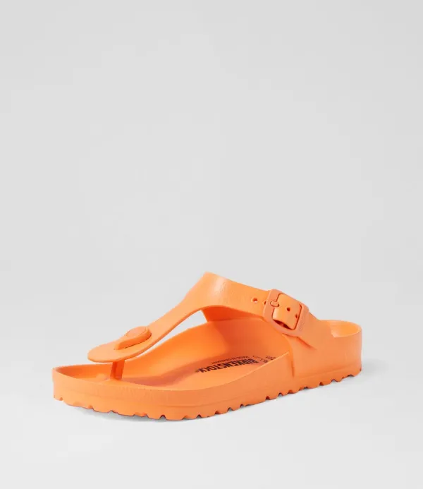 Women BIRKENSTOCK Gizeh Eva Papaya Thongs