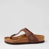 Women BIRKENSTOCK Gizeh Oiled W Habana Oiled Leather Thongs