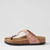 Women BIRKENSTOCK Gizeh Sfb Old Rose Nubuck Thongs