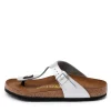 Women BIRKENSTOCK Gizeh Silver Birkoflor