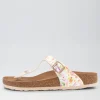 Women BIRKENSTOCK Gizeh Vegan Rose Multi Birkoflor Slides