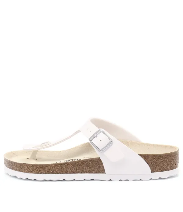 Women BIRKENSTOCK Gizeh White Birkoflor