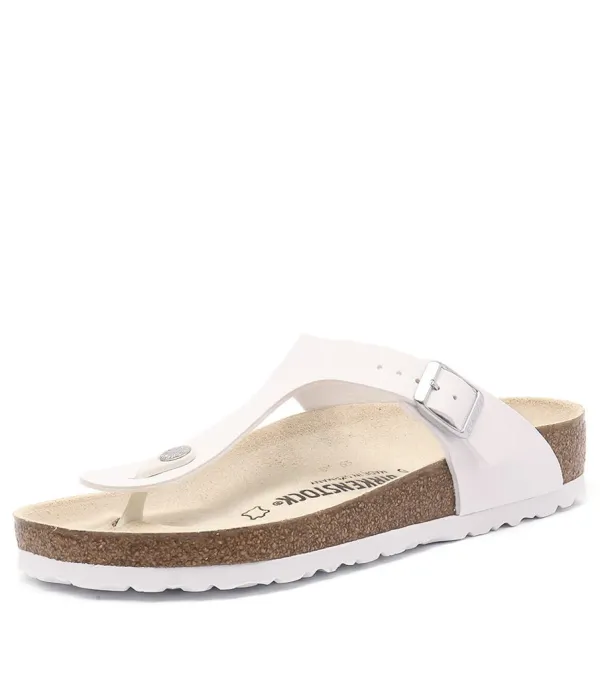 Women BIRKENSTOCK Gizeh White Birkoflor