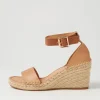 Women TOP END Gonice Cappuccino Tan Leather Espadrilles