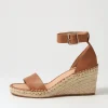 Women TOP END Gonice Tan Leather Espadrilles