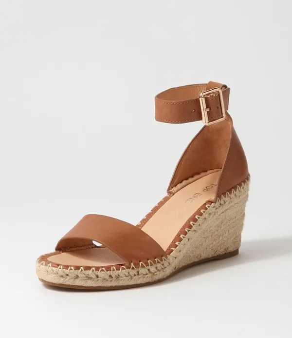 Women TOP END Gonice Tan Leather Espadrilles