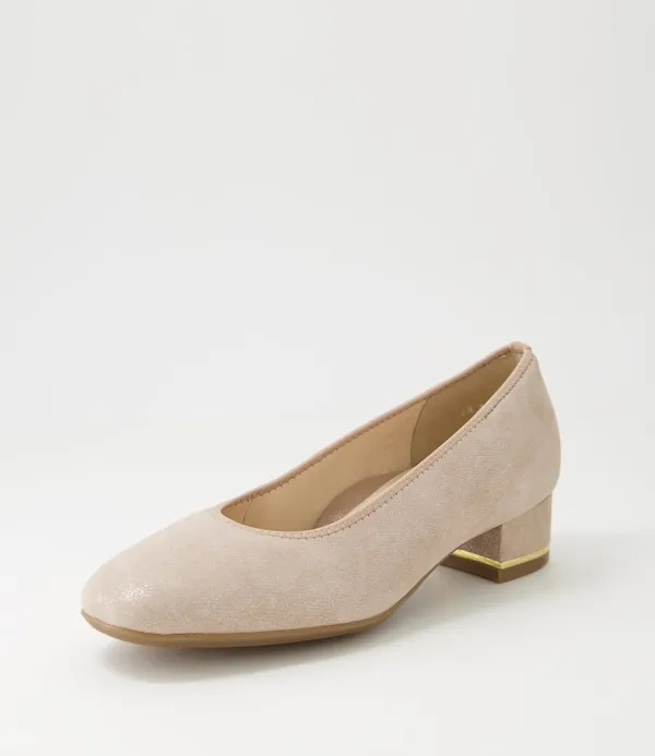 Women ARA Graz 38 Sand Leather Heels