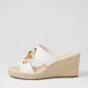 Women TOP END Greecie White Natural Rope Leather Sandals