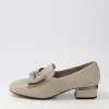 Women DJANGO & JULIETTE Grenada Taupe Leather Jewels Heels